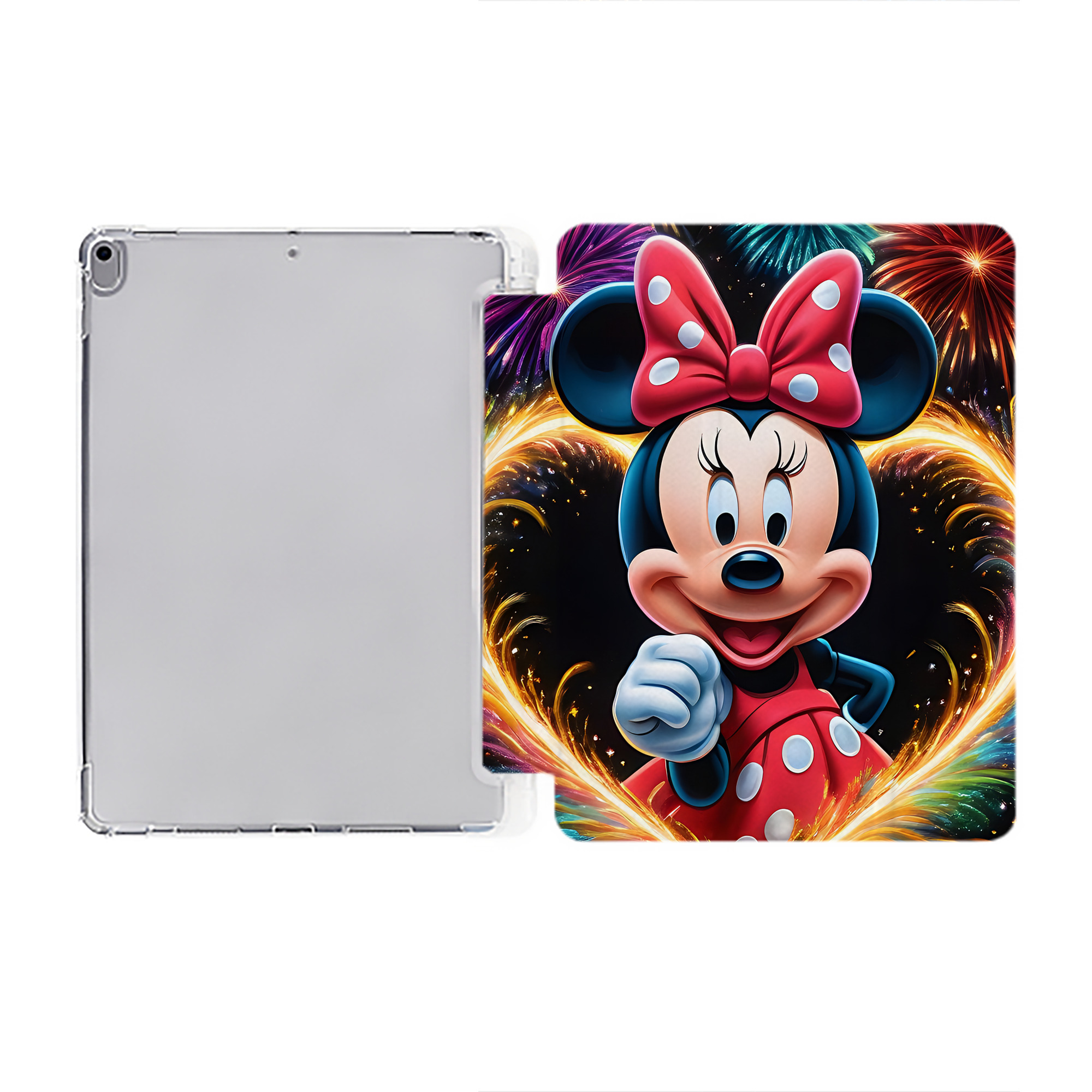 （画像用） ミッキーマウス Mickey Mouse IPad ケース ペン収納付き 三つ折りスタンド PUレザー×シリコン 対応機種9.5/10.5/10.9インチ